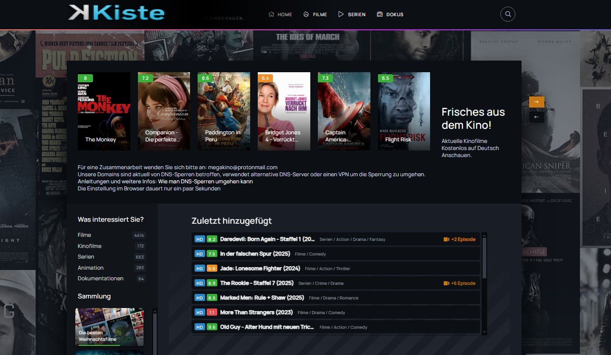 KKiste kostenlos Filme und Serien streamen